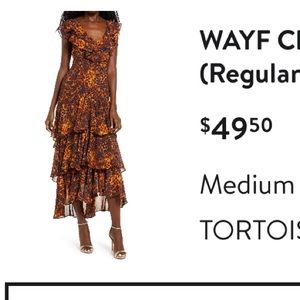 WAYF CHELSEA TIERED RUFFLE MAXI DRESS - Size Medium